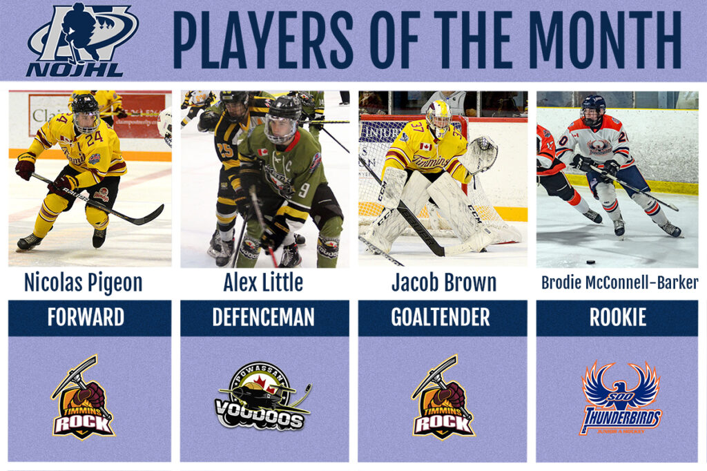 NOJHL names its Players of the Month for November NOJHL