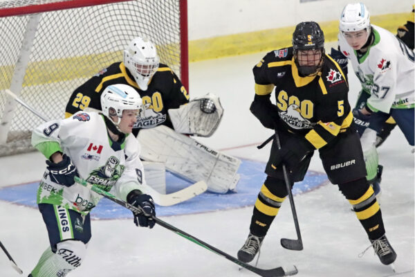 GALLERY: 3rd period surge sends Eagles past Paper Kings